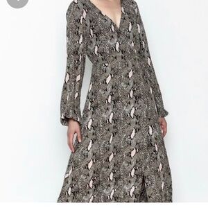 Buddy Love Snakeskin Maxi Wrap Dress